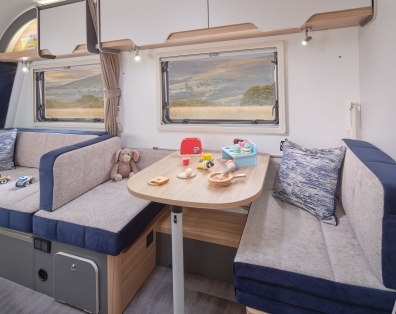Discovery Side Dinette which turns into fold out pull up bunk beds